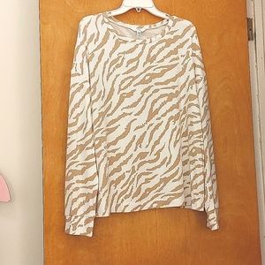 Misses Size XL (16/18) lightweight cotton pullover sweater Ivory/Beige